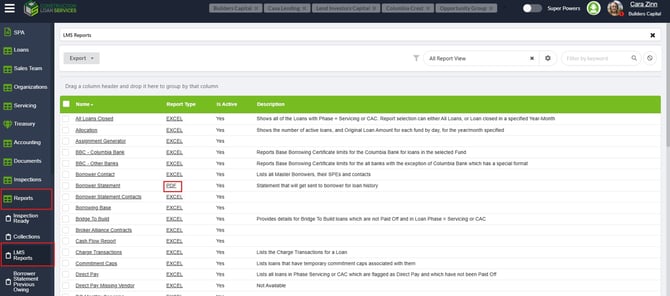 Borrower Statement Generate