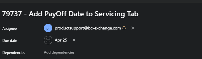 Dev. Add PayOff Date1